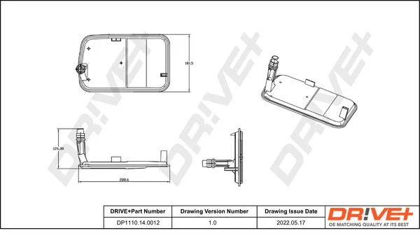 Hidraulinių filtrų komplektas, automatinė transmisija Dr!ve+ DP1110.14.0012