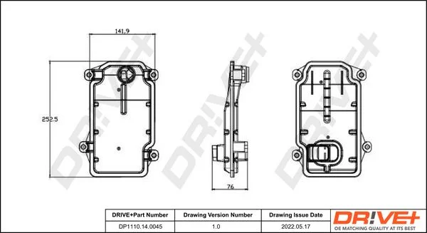 Hidraulinių filtrų komplektas, automatinė transmisija Dr!ve+ DP1110.14.0045