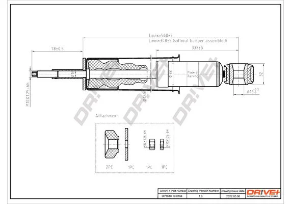 Amortizatorius Dr!ve+ DP1610.10.0164