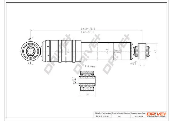 Amortizatorius Dr!ve+ DP1610.10.0166