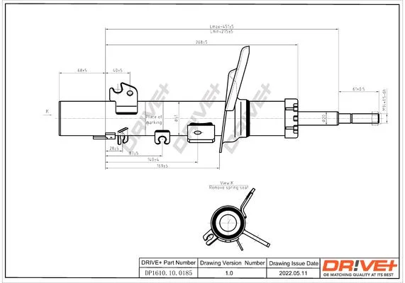 Amortizatorius Dr!ve+ DP1610.10.0185