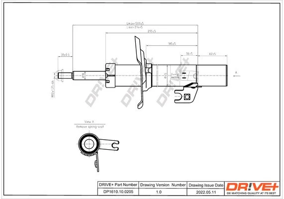 Amortizatorius Dr!ve+ DP1610.10.0205