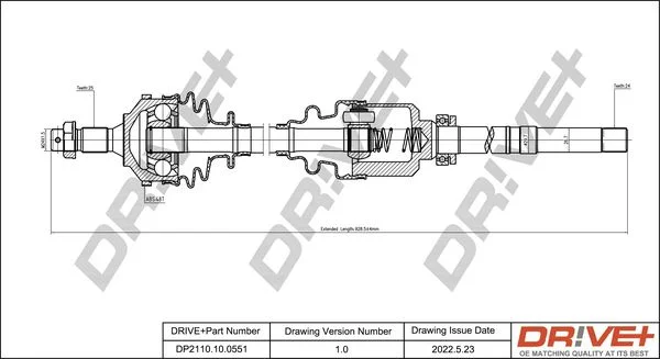 Drive Shaft Dr!ve+ DP2110.10.0551