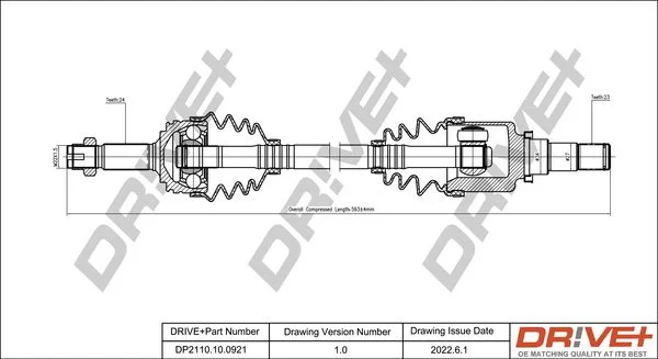 Drive Shaft Dr!ve+ DP2110.10.0921