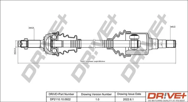 Drive Shaft Dr!ve+ DP2110.10.0922