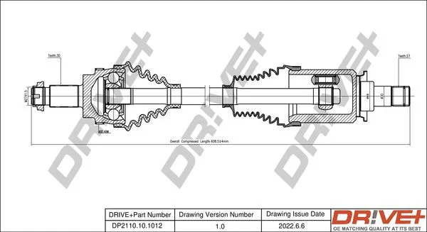 Drive Shaft Dr!ve+ DP2110.10.1012