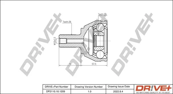 Joint Kit, drive shaft Dr!ve+ DP2110.10.1209