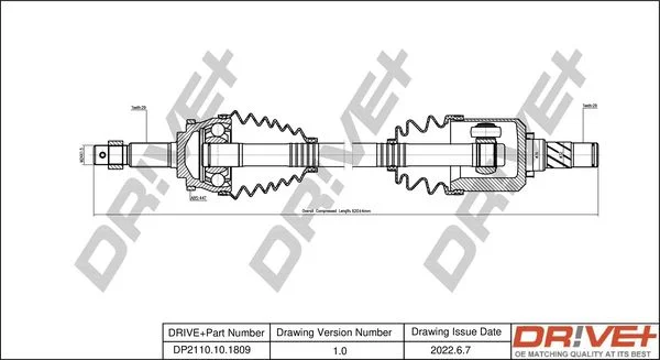 Drive Shaft Dr!ve+ DP2110.10.1809