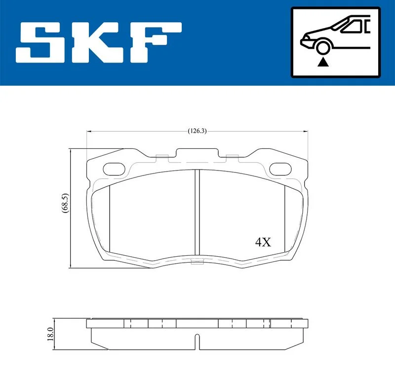 Brake Pad Set, disc brake SKF VKBP80435