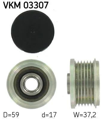 Spojka voľnobežky alternátora SKF VKM 03307