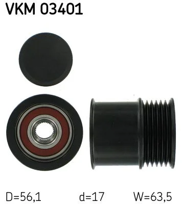 Laisvos eigos sankaba, kint. sr. generatorius SKF VKM 03401