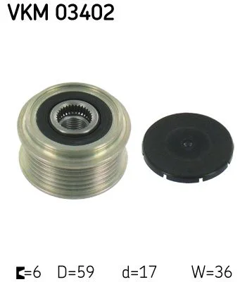 Spojka voľnobežky alternátora SKF VKM 03402