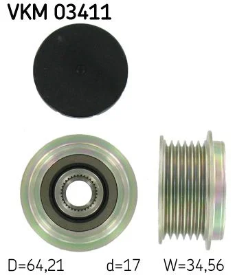 Spojka voľnobežky alternátora SKF VKM 03411