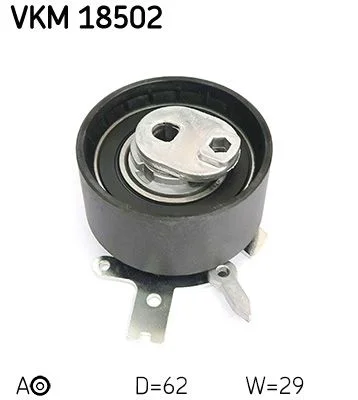 Tensioner Pulley, timing belt SKF VKM 18502