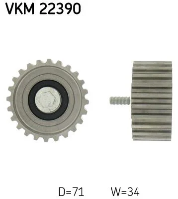 Vratná/vodiaca kladka, rozvodový remeň SKF VKM 22390