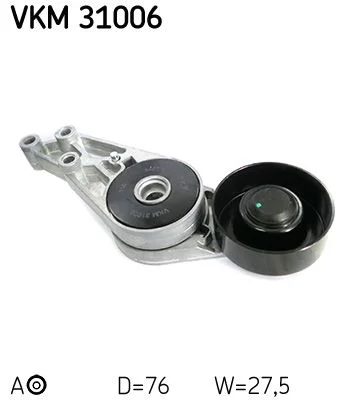 Tensioner Pulley, V-ribbed belt SKF VKM31006