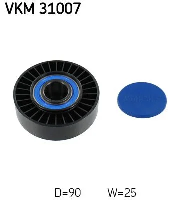 Vratná/vodiaca kladka, rebrovaný klinový remeň SKF VKM 31007