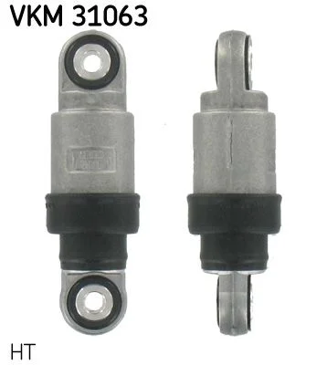 Įtempiklio skriemulys, V formos rumbuotas diržas SKF VKM 31063