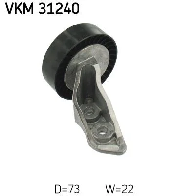 Vratná/vodiaca kladka, rebrovaný klinový remeň SKF VKM 31240