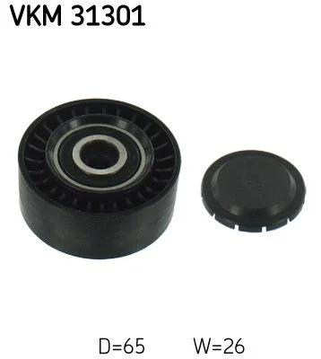 Vratná/vodiaca kladka, rebrovaný klinový remeň SKF VKM 31301