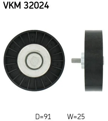 Deflection/Guide Pulley, V-ribbed belt SKF VKM32024