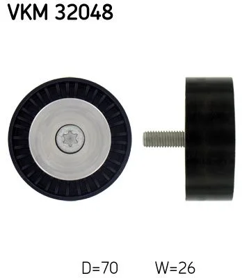 Deflection/Guide Pulley, V-ribbed belt SKF VKM 32048