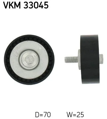 Deflection/Guide Pulley, V-ribbed belt SKF VKM 33045