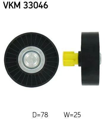 Deflection/Guide Pulley, V-ribbed belt SKF VKM 33046