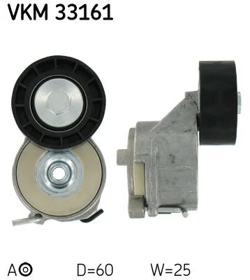 Tensioner Pulley, V-ribbed belt SKF VKM33161