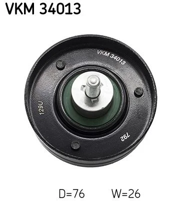 Vratná/vodiaca kladka, rebrovaný klinový remeň SKF VKM 34013