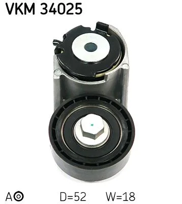 Įtempiklio skriemulys, V formos rumbuotas diržas SKF VKM34025