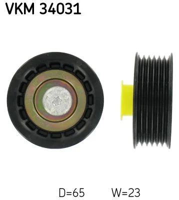 Deflection/Guide Pulley, V-ribbed belt SKF VKM 34031