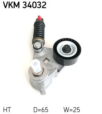 Įtempiklio skriemulys, V formos rumbuotas diržas SKF VKM 34032