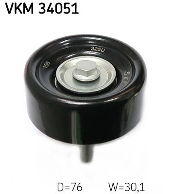 Deflection/Guide Pulley, V-ribbed belt SKF VKM 34051