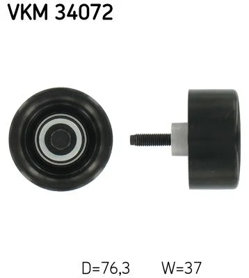 Vratná/vodiaca kladka, rebrovaný klinový remeň SKF VKM 34072