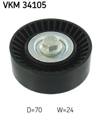Deflection/Guide Pulley, V-ribbed belt SKF VKM 34105