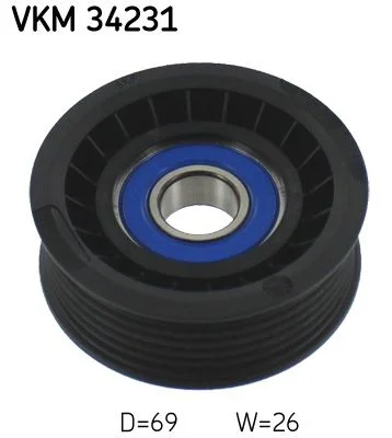 Deflection/Guide Pulley, V-ribbed belt SKF VKM 34231