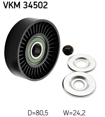 Deflection/Guide Pulley, V-ribbed belt SKF VKM34502