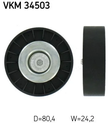 Vratná/vodiaca kladka, rebrovaný klinový remeň SKF VKM 34503