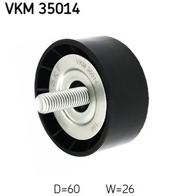Vratná/vodiaca kladka, rebrovaný klinový remeň SKF VKM 35014