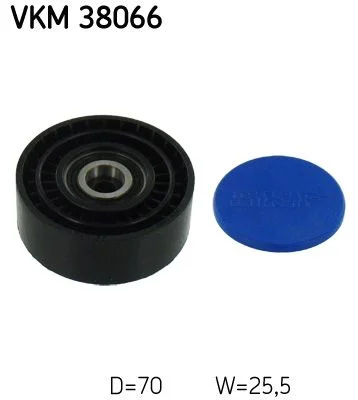 Vratná/vodiaca kladka, rebrovaný klinový remeň SKF VKM 38066