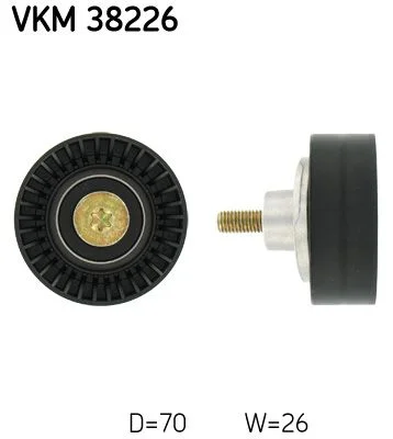 Deflection/Guide Pulley, V-ribbed belt SKF VKM 38226