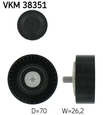 Vratná/vodiaca kladka, rebrovaný klinový remeň SKF VKM 38351