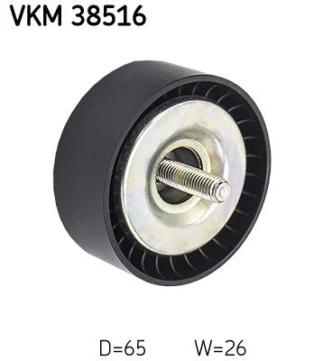 Vratná/vodiaca kladka, rebrovaný klinový remeň SKF VKM 38516