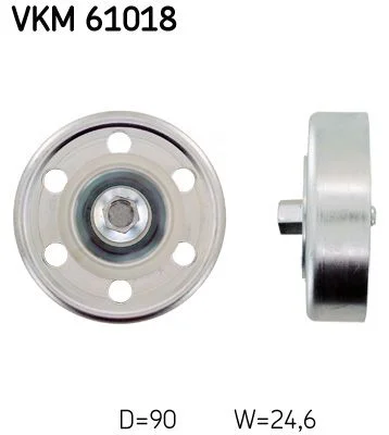 Deflection/Guide Pulley, V-ribbed belt SKF VKM 61018