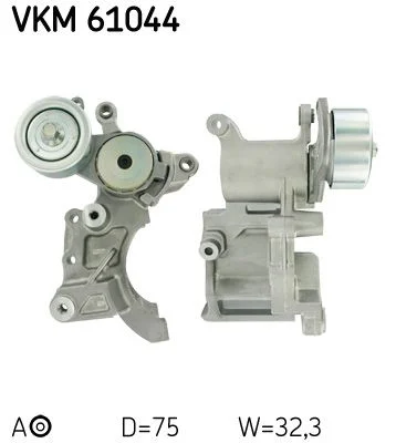 Diržo įtempiklis, V formos rumbuotas diržas SKF VKM 61044