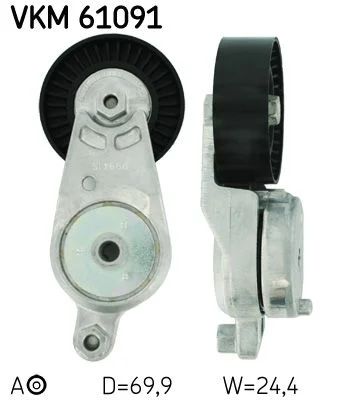 Belt Tensioner, V-ribbed belt SKF VKM 61091