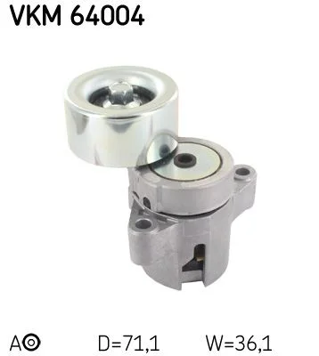 Įtempiklio skriemulys, V formos rumbuotas diržas SKF VKM64004
