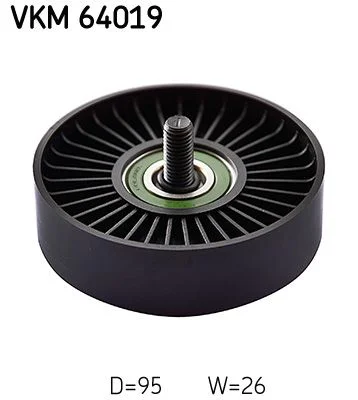 Vratná/vodiaca kladka, rebrovaný klinový remeň SKF VKM 64019