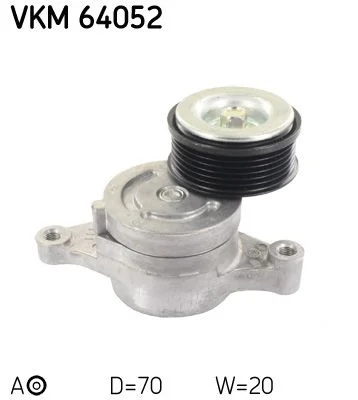 Diržo įtempiklis, V formos rumbuotas diržas SKF VKM 64052